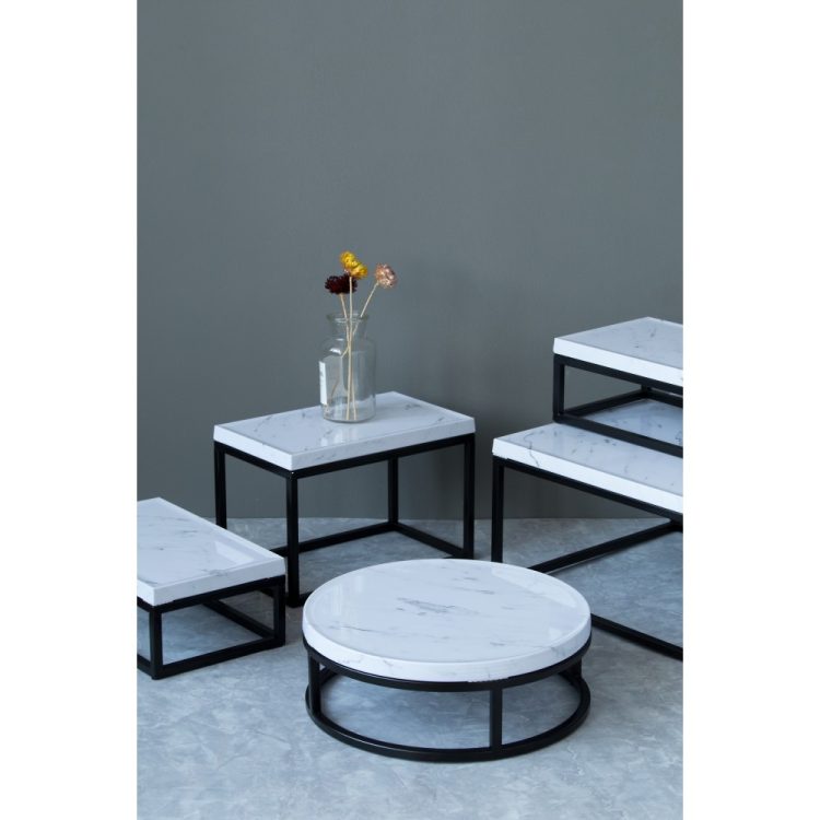 Δίσκος παρουσίασης Μελαμίνης GN 2/4 53x16,2x1,7cm Σειρά Marble-GTSA Σετ 6 τεμαχίων - Image 2