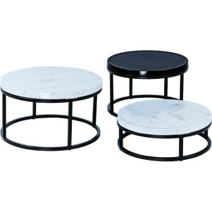 ΒΑΣΗ ΣΤΡΟΓΓΥΛΗ BLACK Ø32Χ8 CM IRON ΜΑΥΡΗ