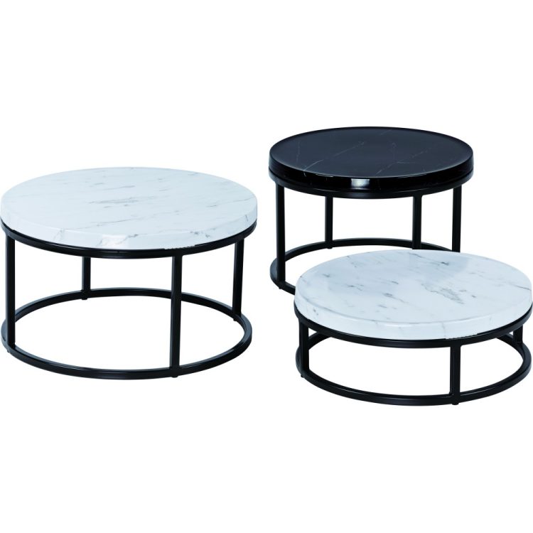 ΒΑΣΗ ΣΤΡΟΓΓΥΛΗ BLACK Ø32Χ8 CM IRON ΜΑΥΡΗ