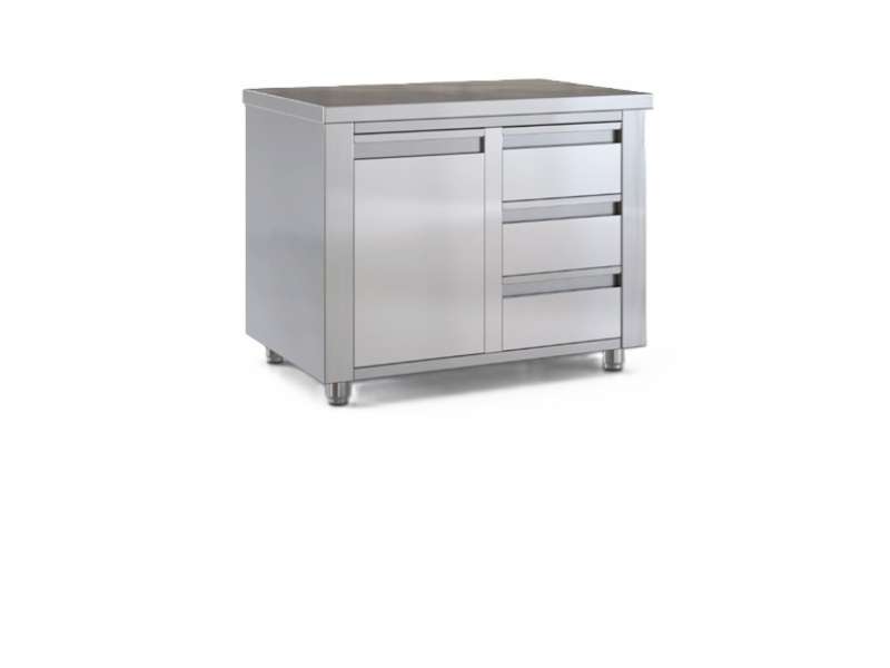 106438 ΠΕΡΙΓΡΑΦΗ ΑΠΟ ermario me anoigomenes portes & sirtaria 110x70x87cm-prochef ecoline