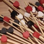Cocktail Pick Καρδιά 12cm Bamboo Σε Διάφορα Χρώματα Πακέτο 100 τμχ - GTSA