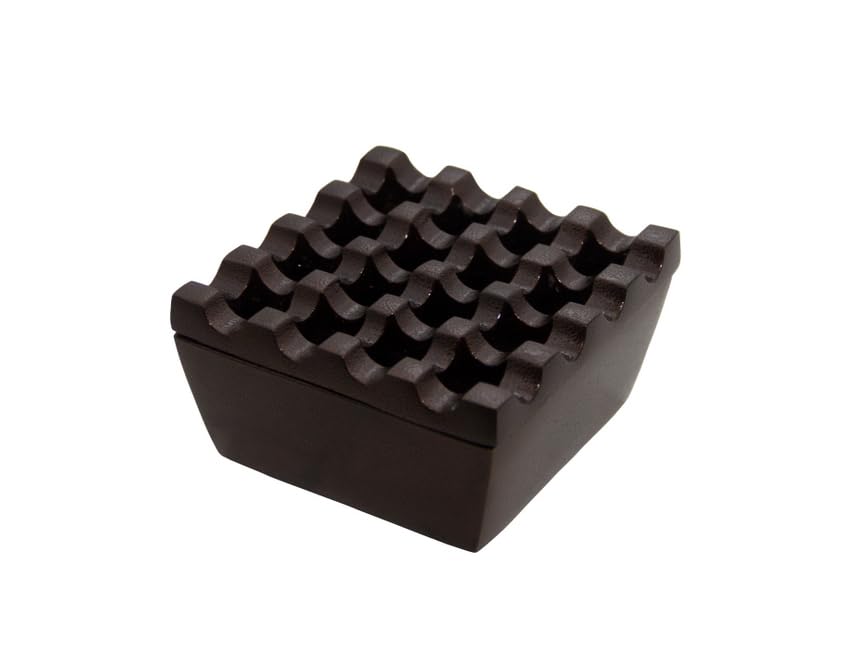 52-6121 Σταχτοδοχείο αντιανεμικό Zinc Μαύρο Ματ 9x9x4cm Βαρέως τύπου-GTSA - Image 1