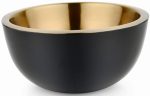 Μπωλ inox διπλότοιχο μαύρο/χρυσό Φ14x7cm -GTSA