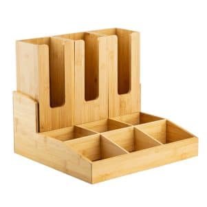 ΠΕΡΙΓΡΑΦΗ ΑΠΟ xilini thiki bamboo gia potiria/kapakia,9 theseon,38x35.5x19cm,tablecraft