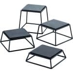 ΠΕΡΙΓΡΑΦΗ ΑΠΟ set 4 stand/riser tetragona anti-slip,plaka:15cm,vasi17.5cm,se ipsos 5/7/10/15cm,tablecraft