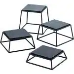 ΠΕΡΙΓΡΑΦΗ ΑΠΟ set 4 stand/riser tetragona anti-slip,plaka:15cm,vasi17.5cm,se ipsos 5/7/10/15cm,tablecraft