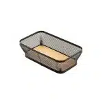 ΠΕΡΙΓΡΑΦΗ ΑΠΟ psomiera siderenia mavri,20x11.5xy4cm,me xilini vasi(18.5x9.5),tablecraft