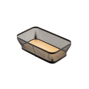 ΠΕΡΙΓΡΑΦΗ ΑΠΟ psomiera siderenia mavri,20x11.5xy4cm,me xilini vasi(18.5x9.5),tablecraft