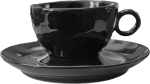 Φλυτζάνι πορσελάνης Cappuccino Σειρά Rock μαύρο 230 ml -GTSA Σετ 6 τεμαχίων