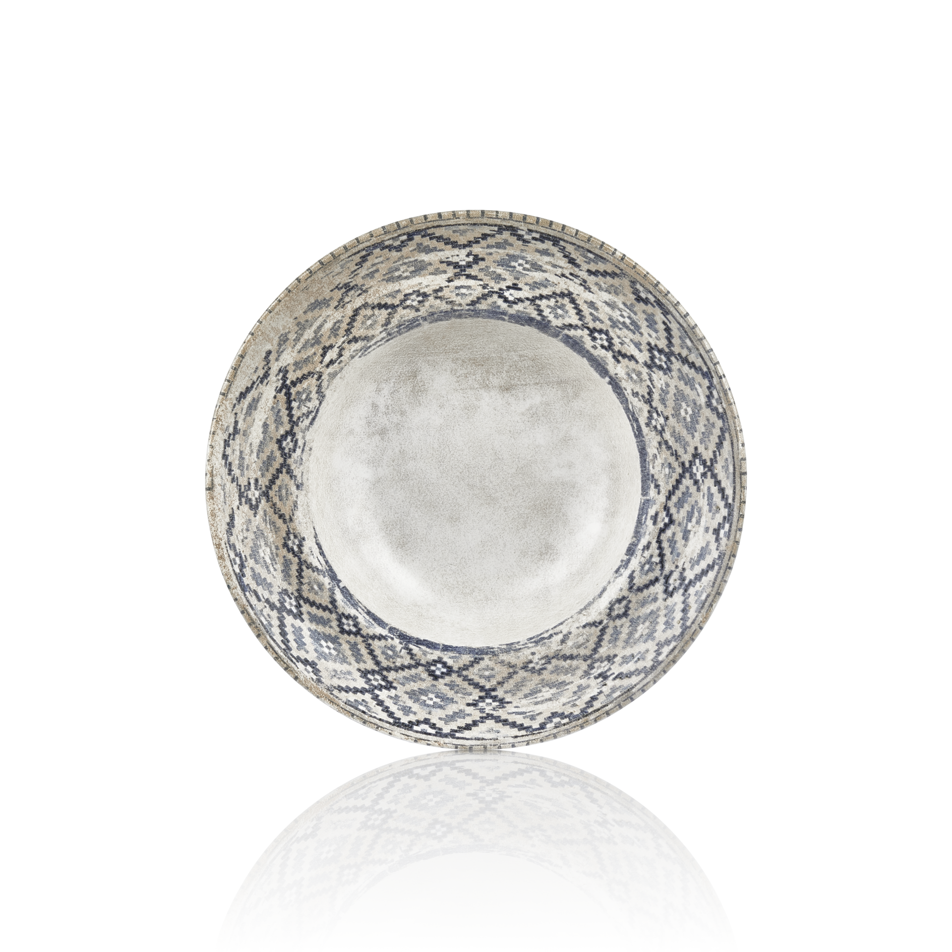 68-31910 Πιάτο βαθύ πορσελάνης Σειρά Rug Φ27cm-BYBONE Σετ 6 τεμαχίων - Image 1
