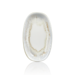 Πιατέλα Οβάλ πορσελάνης Σειρά Wave 19x11cm-BYBONE Σετ 12 τεμαχίων
