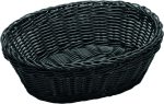 Ψωμιέρα οβάλ μαύρη 25x20x8cm Rattan