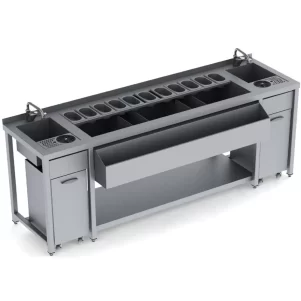 ΠΕΡΙΓΡΑΦΗ ΑΠΟ bar station 200x60x86cm-prochef ecoline