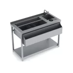 Bar station με γούρνα και rinser 100x60x86cm - Prochef ecoline