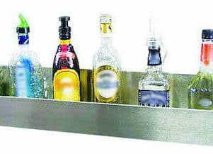 Ράφι μπουκαλιών bar Speed Rail INOX 80x10x15cm