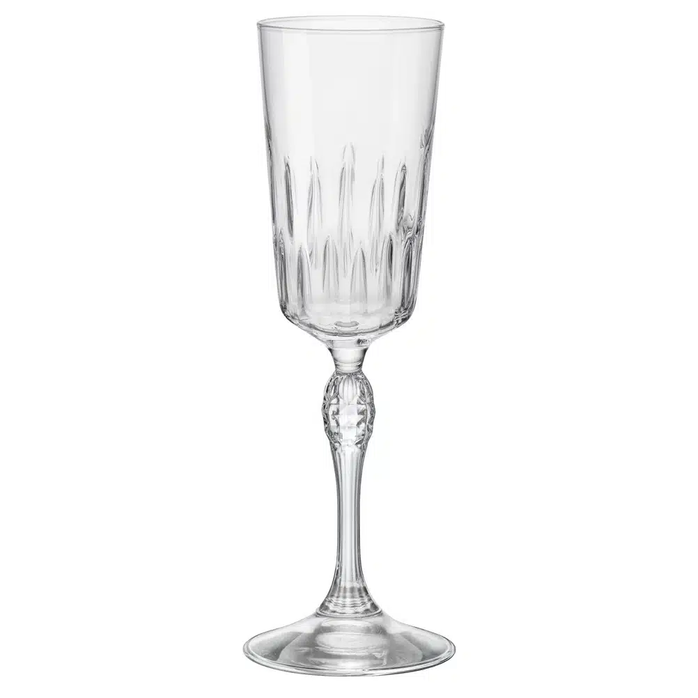 60245 ΠΕΡΙΓΡΑΦΗ ΑΠΟ potiri gialino flute,skalisto me psilo podi,21cl,f7,5x22,1cm,seira celebrazione,bormioli rocco