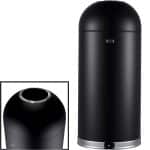 Κάδος απορριμμάτων ανοικτού τύπου 56 λίτρων, Μαύρος μεταλλικός, Φ38.8xY86.5cm, EKO