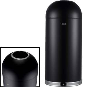 Κάδος απορριμμάτων ανοικτού τύπου 56 λίτρων, Μαύρος μεταλλικός, Φ38.8xY86.5cm, EKO