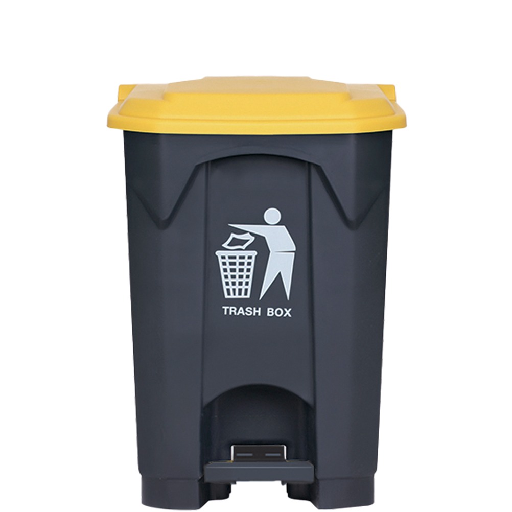 62124 kados-plastikos-me-pedal-68lt-kitrino